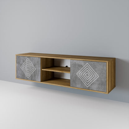 POLYGONAL ARTISTRY Móvel de TV de 2 Portas