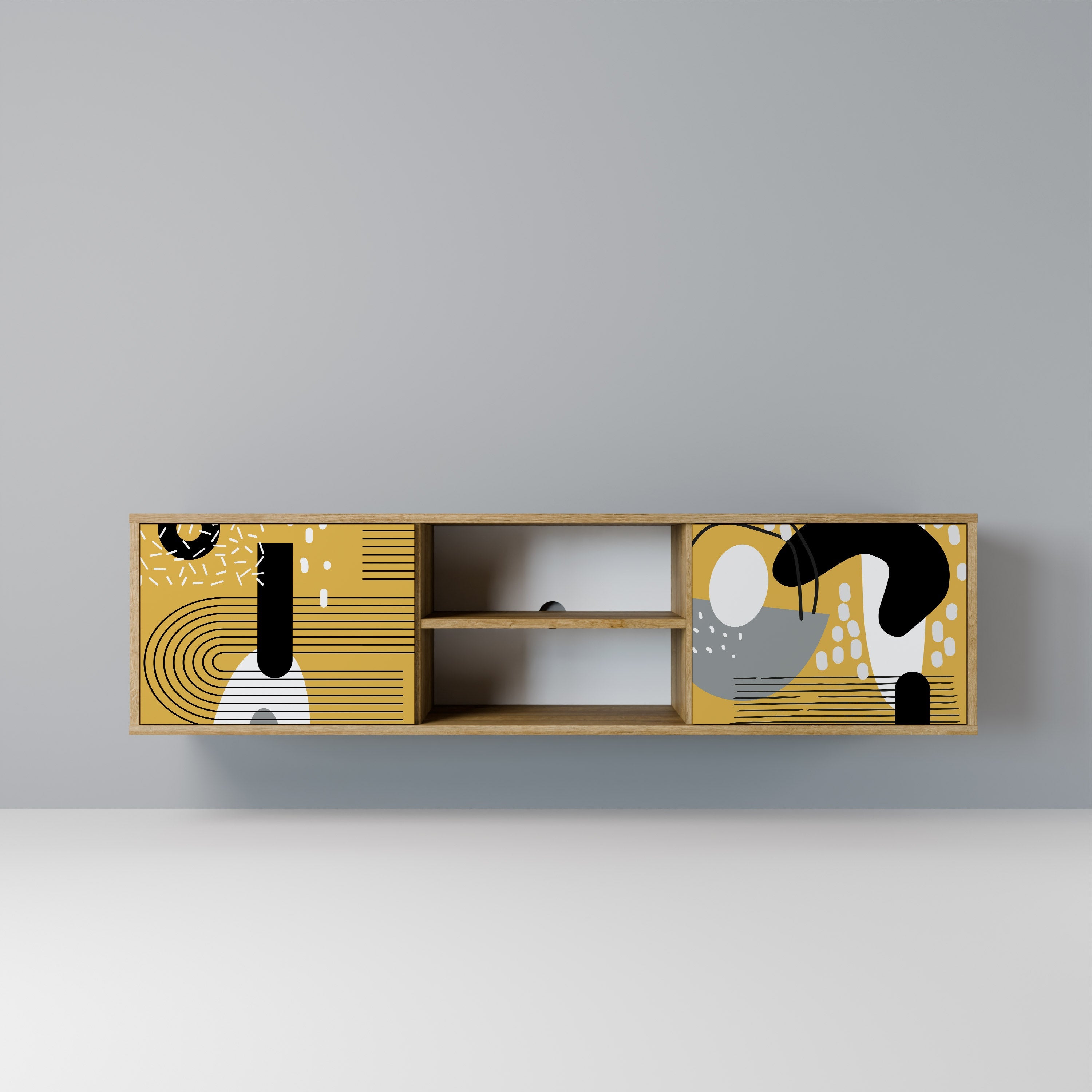 SHAPESHIFT SYMPHONY 2-Door TV Stand in Oak Effect