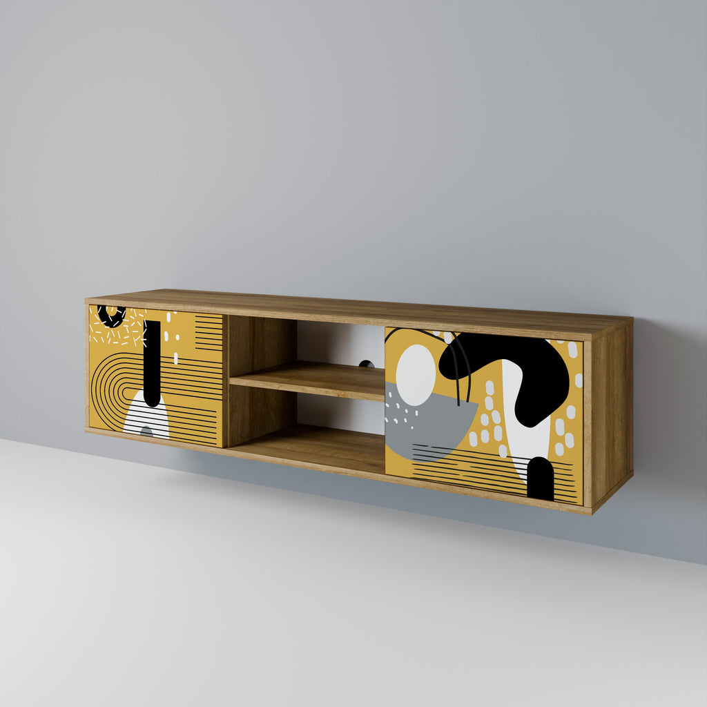 SHAPESHIFT SYMPHONY 2-Door TV Stand in Oak Effect