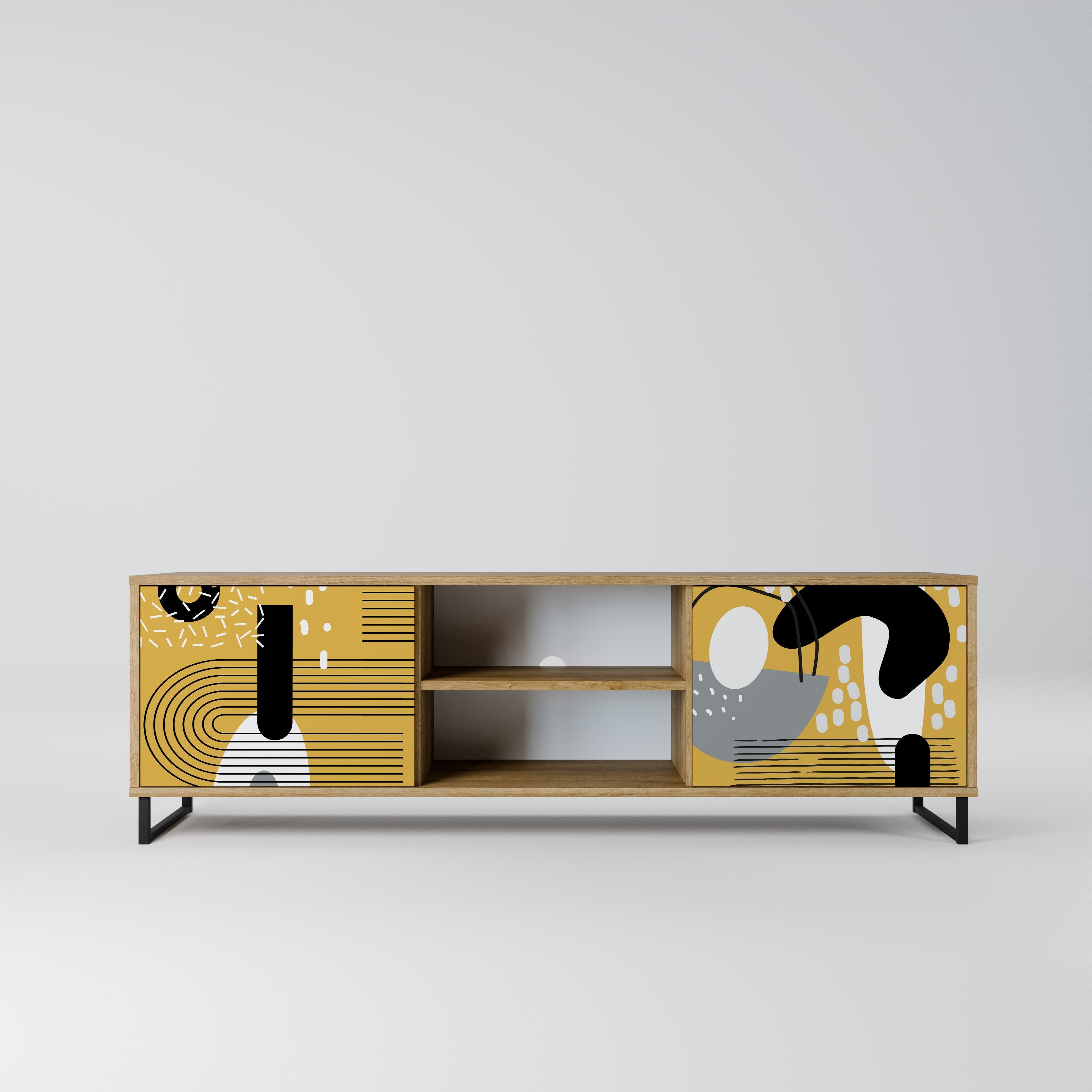 SHAPESHIFT SYMPHONY 2-Door TV Stand in Oak Effect