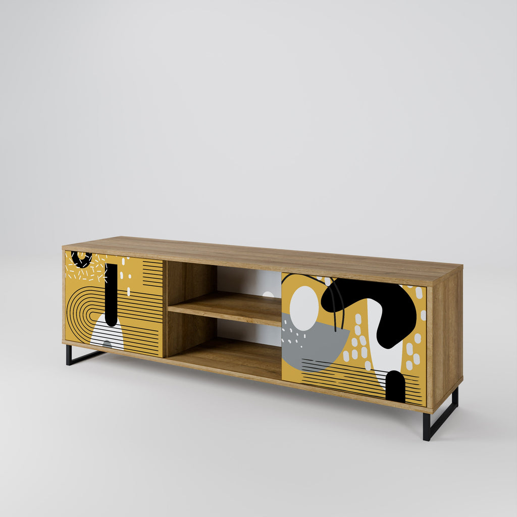 SHAPESHIFT SYMPHONY 2-Door TV Stand in Oak Effect