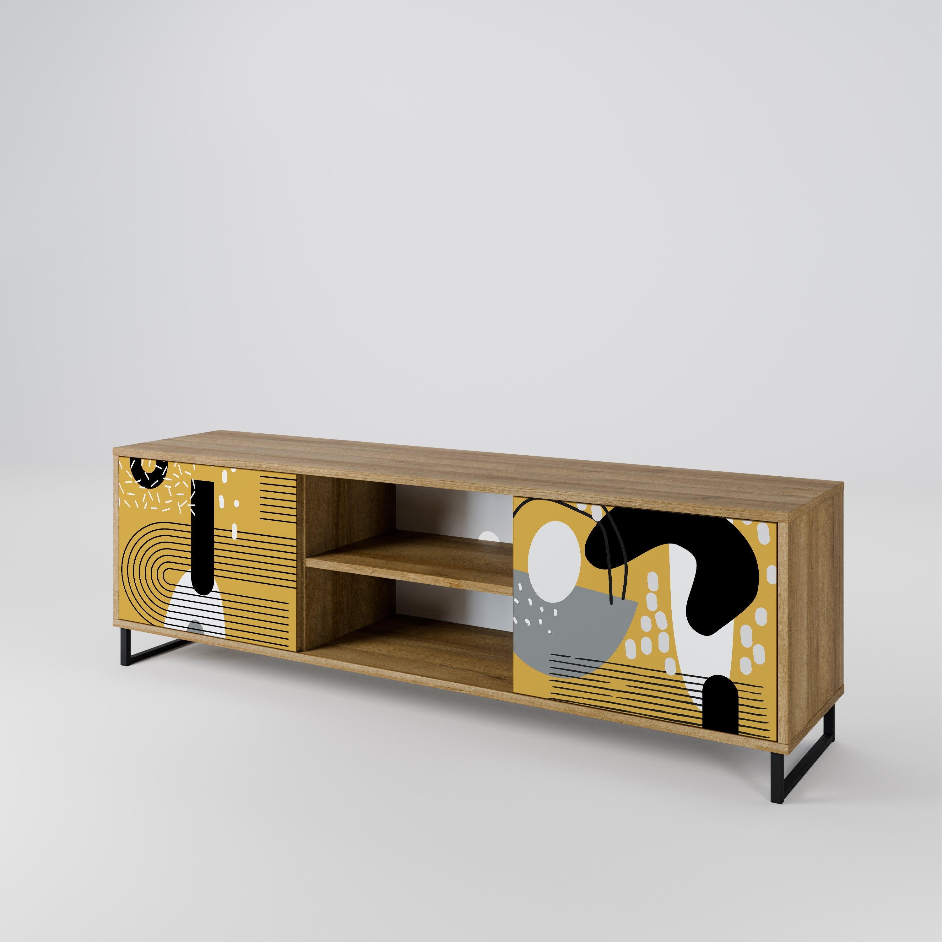 SHAPESHIFT SYMPHONY 2-Door TV Stand in Oak Effect