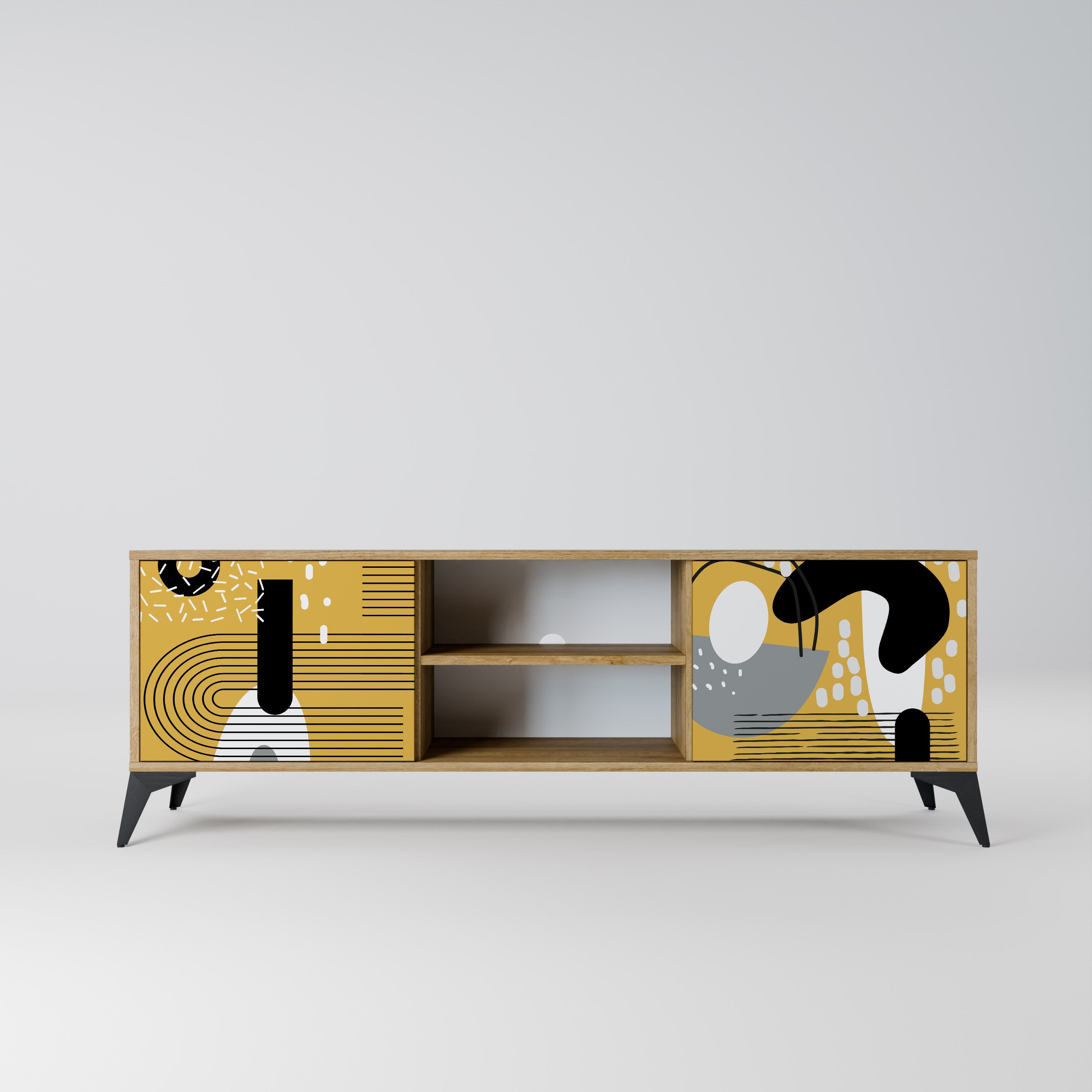 SHAPESHIFT SYMPHONY 2-Door TV Stand in Oak Effect