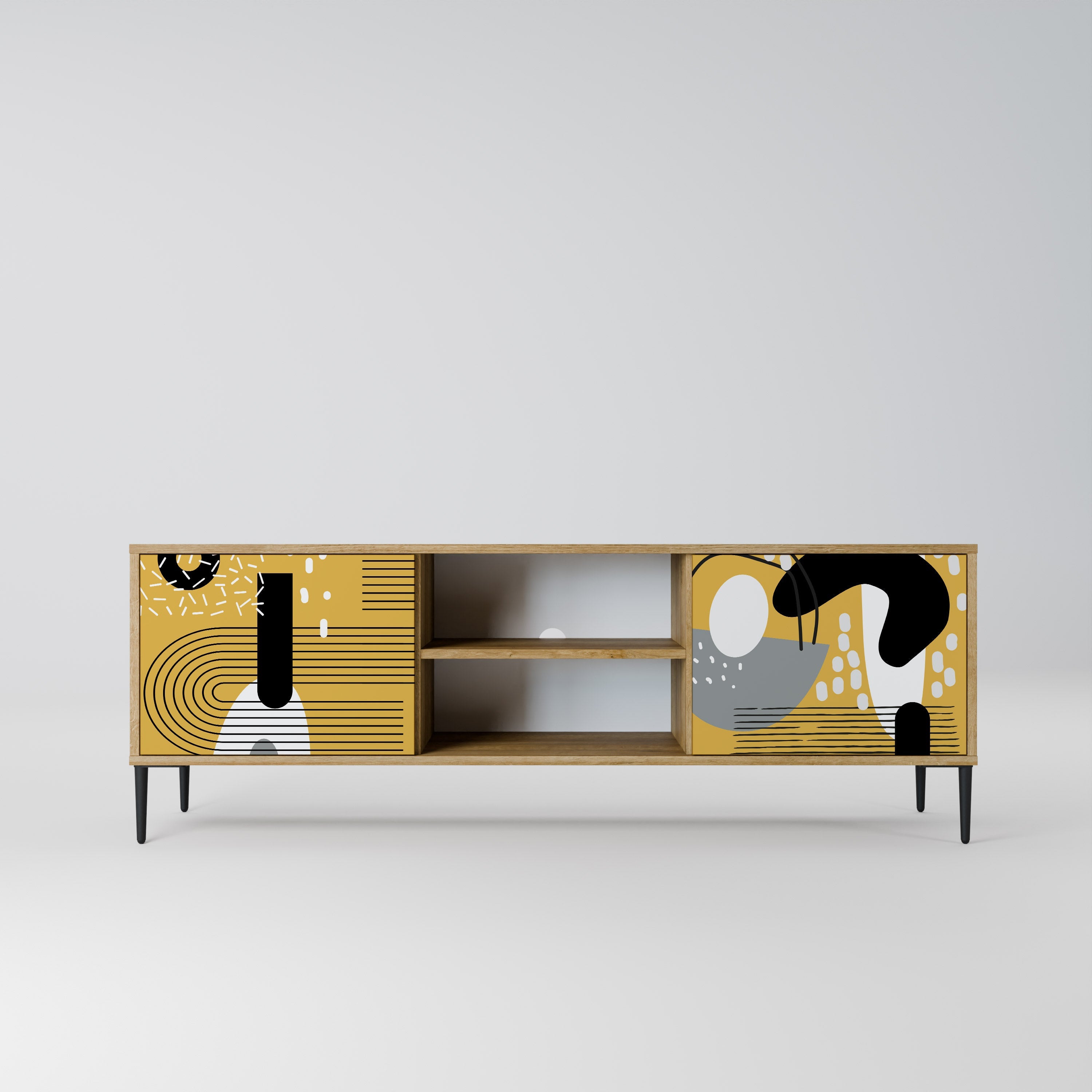 SHAPESHIFT SYMPHONY 2-Door TV Stand in Oak Effect