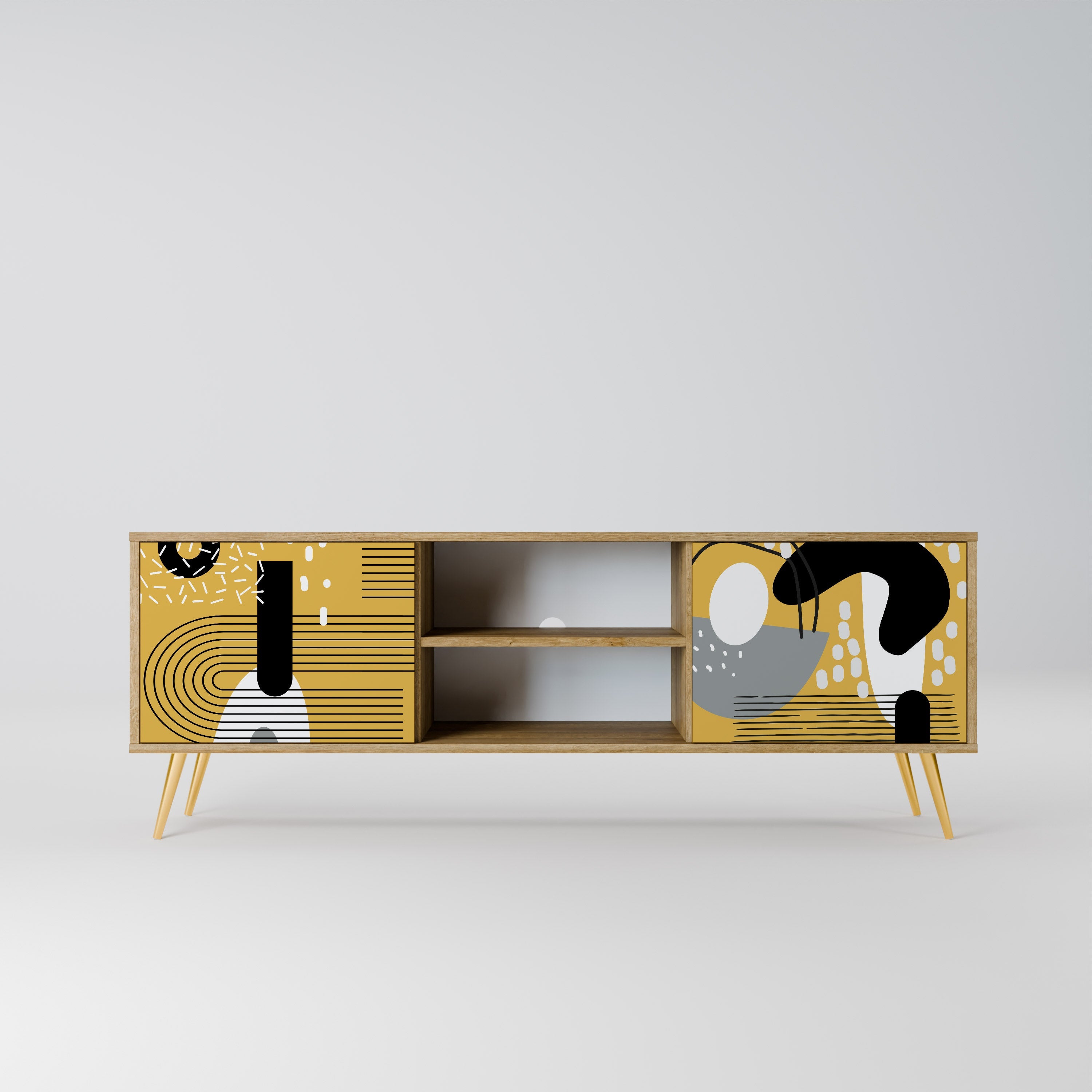 SHAPESHIFT SYMPHONY 2-Door TV Stand in Oak Effect