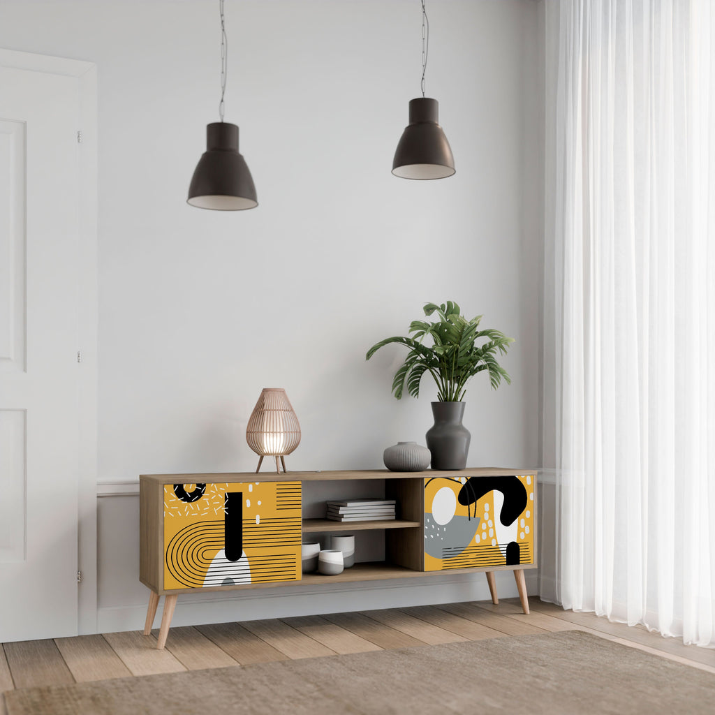 SHAPESHIFT SYMPHONY 2-Door TV Stand in Oak Effect