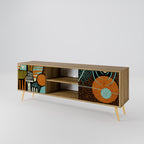 GEODE GLIMMER 2-Door TV Stand in Oak Effect