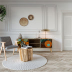 GEODE GLIMMER 2-Door TV Stand in Oak Effect