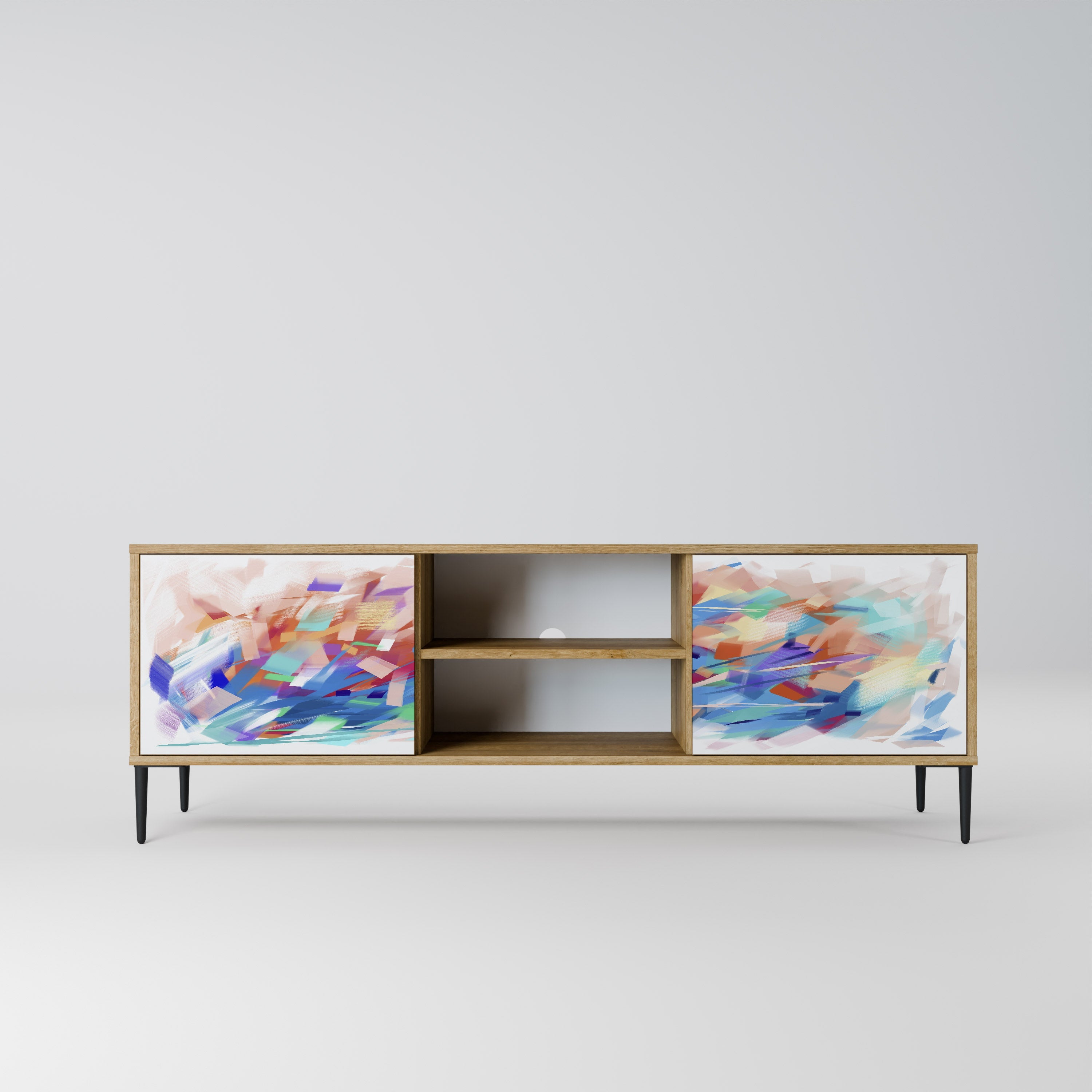 FINESSE MASH-UP 2-Door TV Stand in Oak Effect