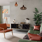 SHIMMER SPIDERGRAM 2-Door TV Stand in Oak Effect