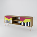 PIANO FANTASY 2-Door TV Stand in Oak Effect