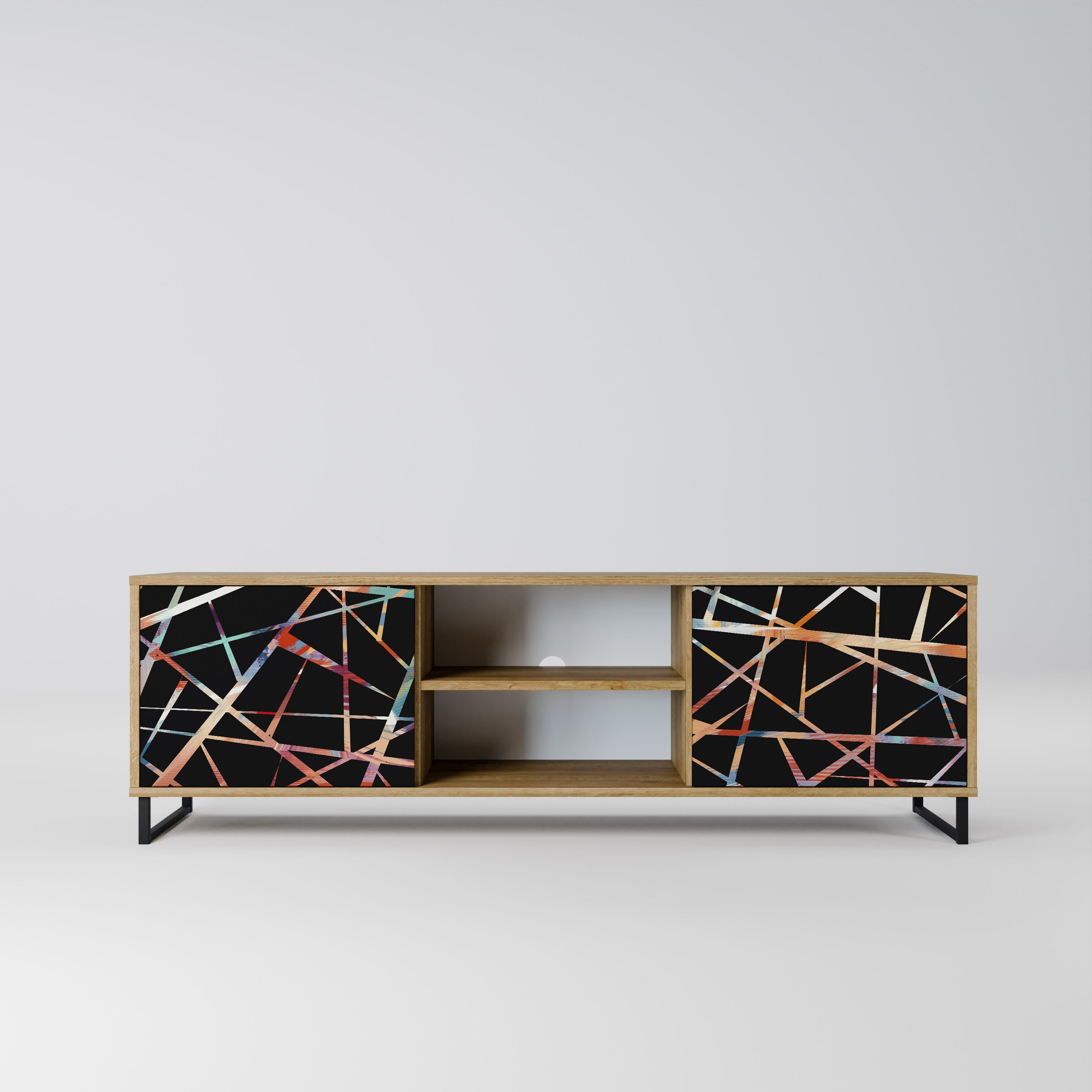 POLYGON VERVE 2-Door TV Stand in Oak Effect