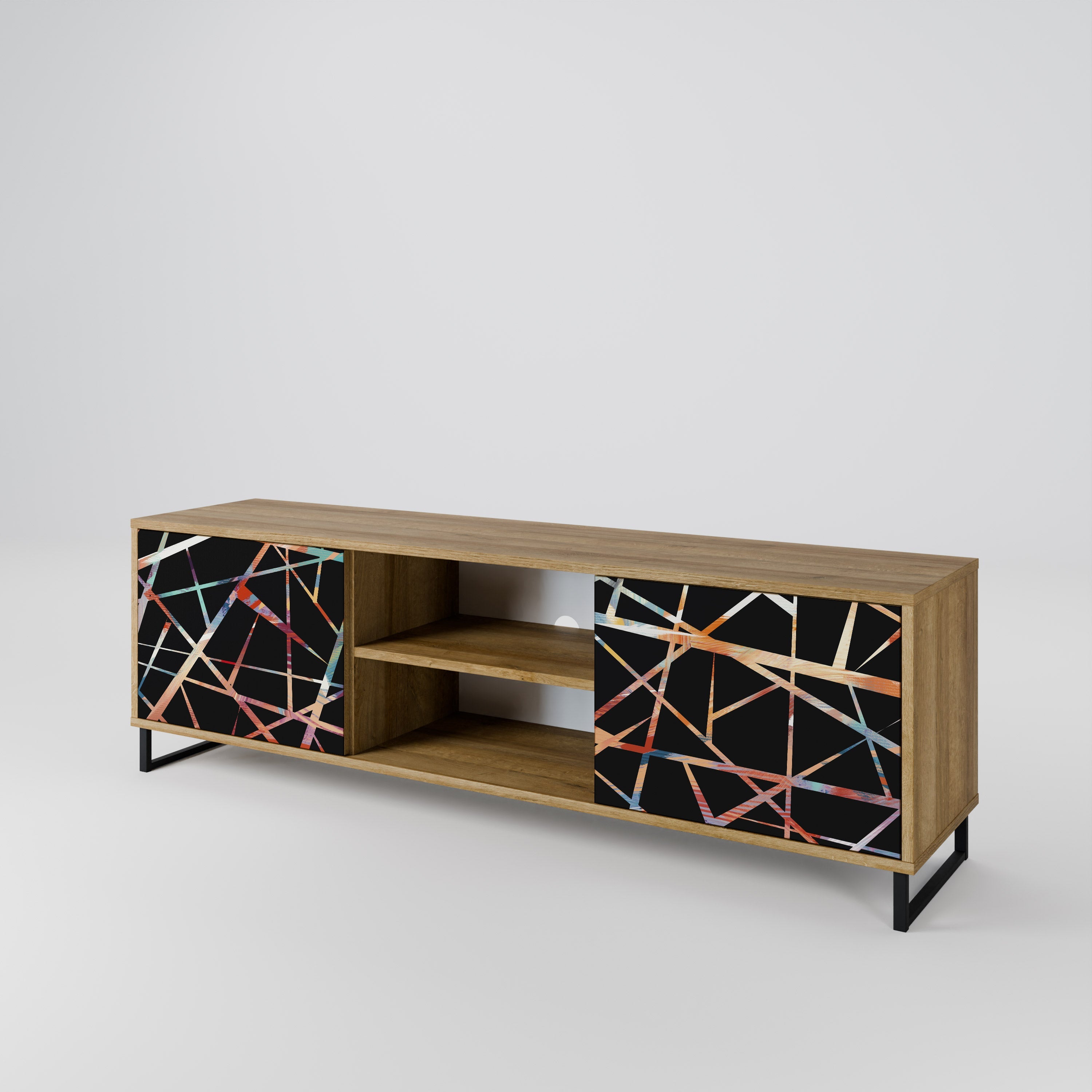 POLYGON VERVE 2-Door TV Stand in Oak Effect