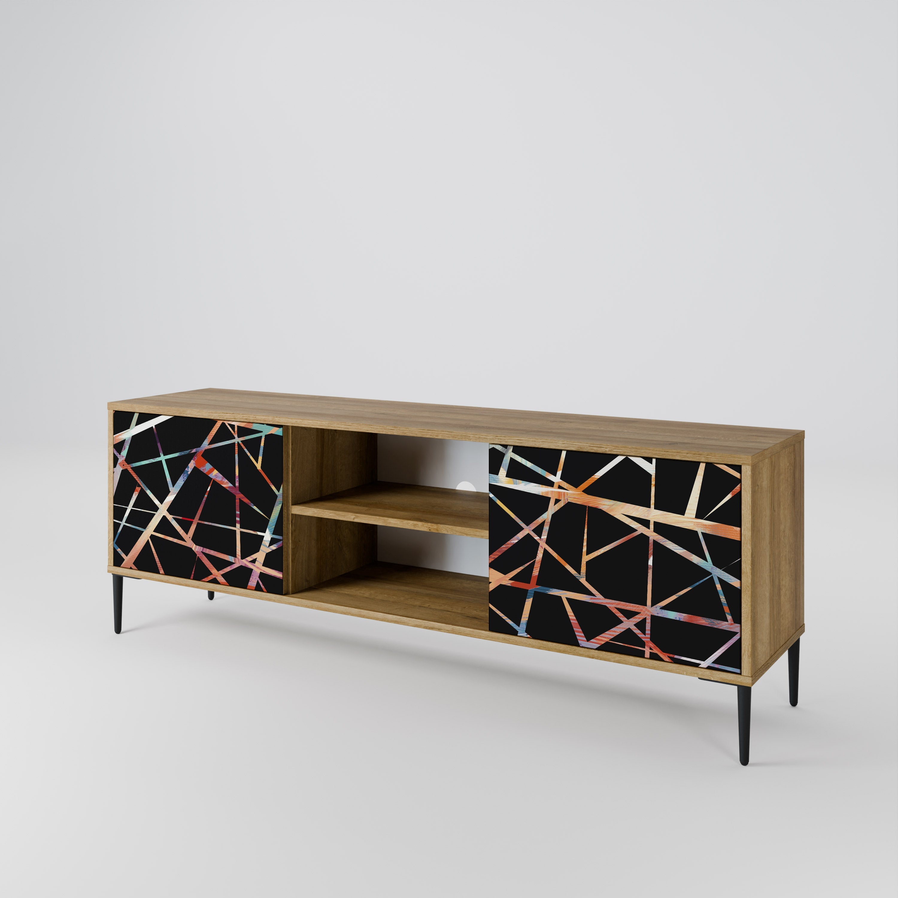 POLYGON VERVE 2-Door TV Stand in Oak Effect