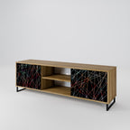LUMINOUS SNARE 2-Door TV Stand in Oak Effect