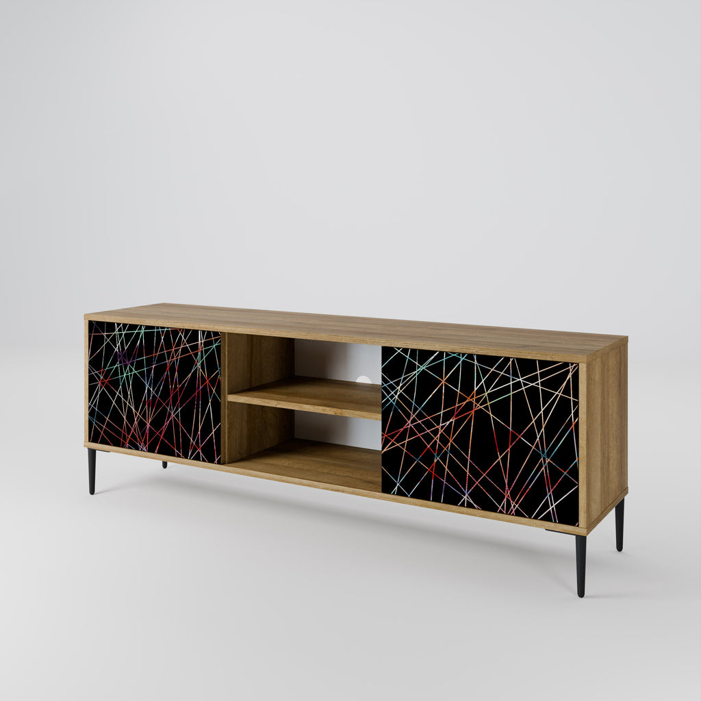 LUMINOUS SNARE 2-Door TV Stand in Oak Effect