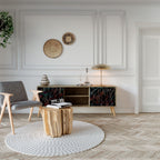 LUMINOUS SNARE 2-Door TV Stand in Oak Effect