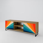 PRISM CONCUSSION 2-Door TV Stand in Oak Effect