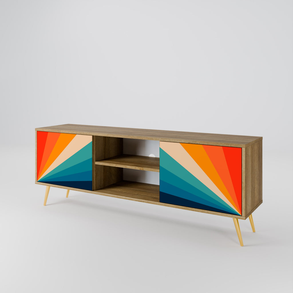 PRISM CONCUSSION 2-Door TV Stand in Oak Effect