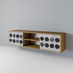 GHOSTLY GRADIENTS 2-Door TV Stand in Oak Effect