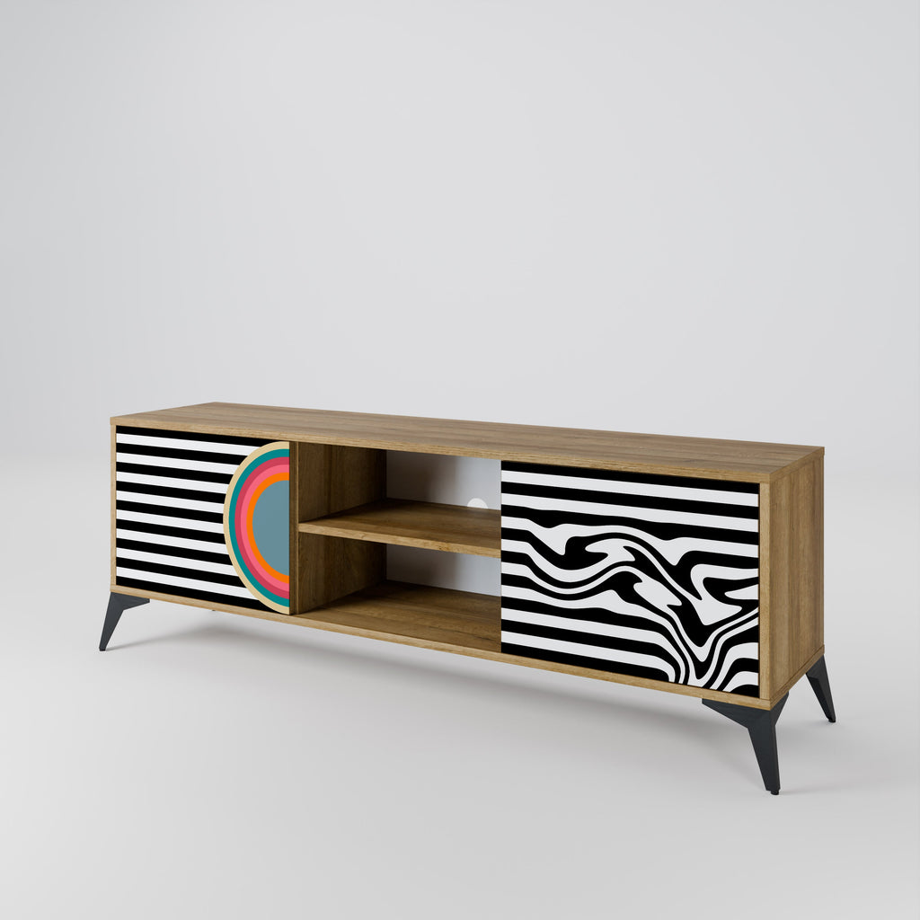 SPECTRA SHOWCASE 2-Door TV Stand in Oak Effect