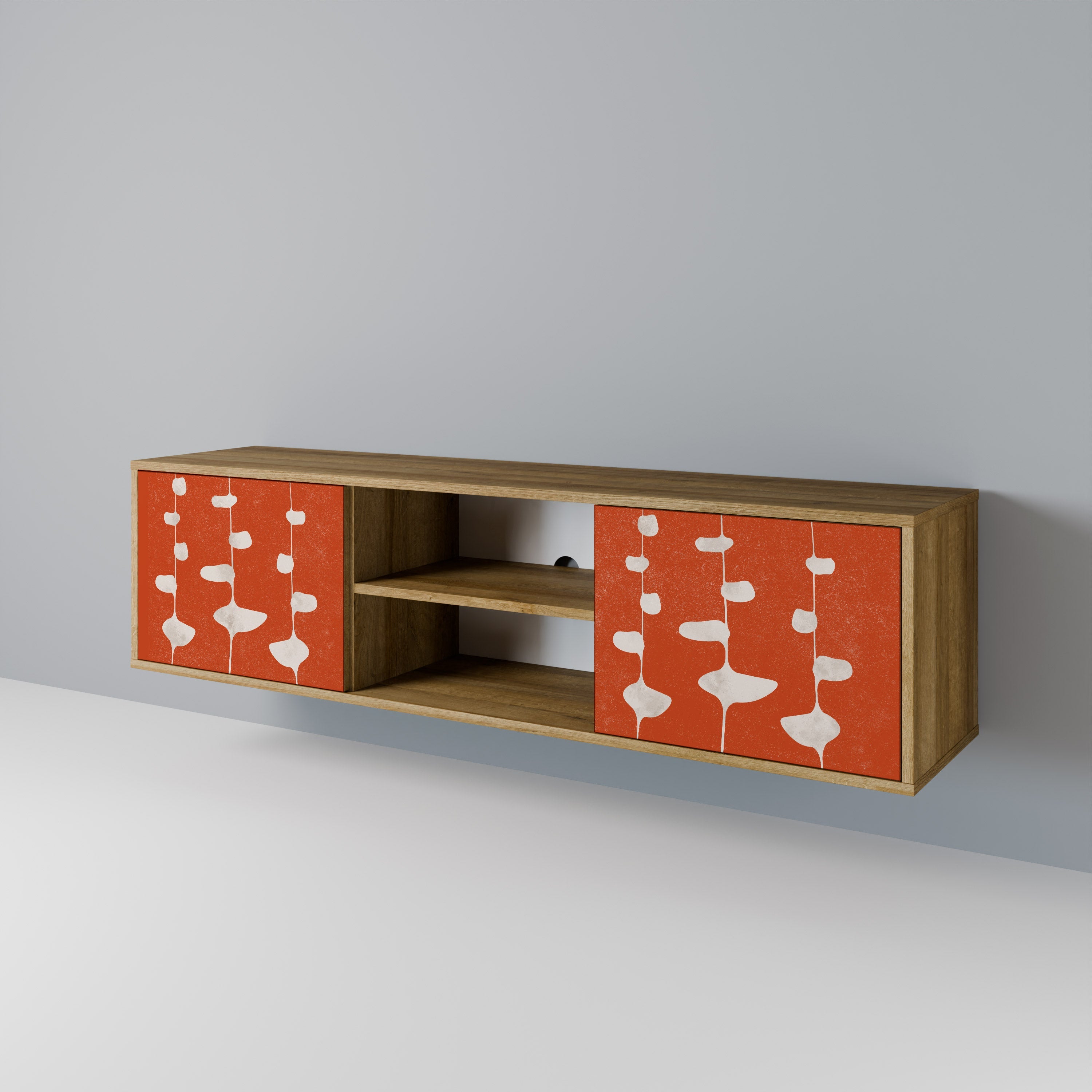 COURAGE MOLD 2-Door TV Stand in Oak Effect