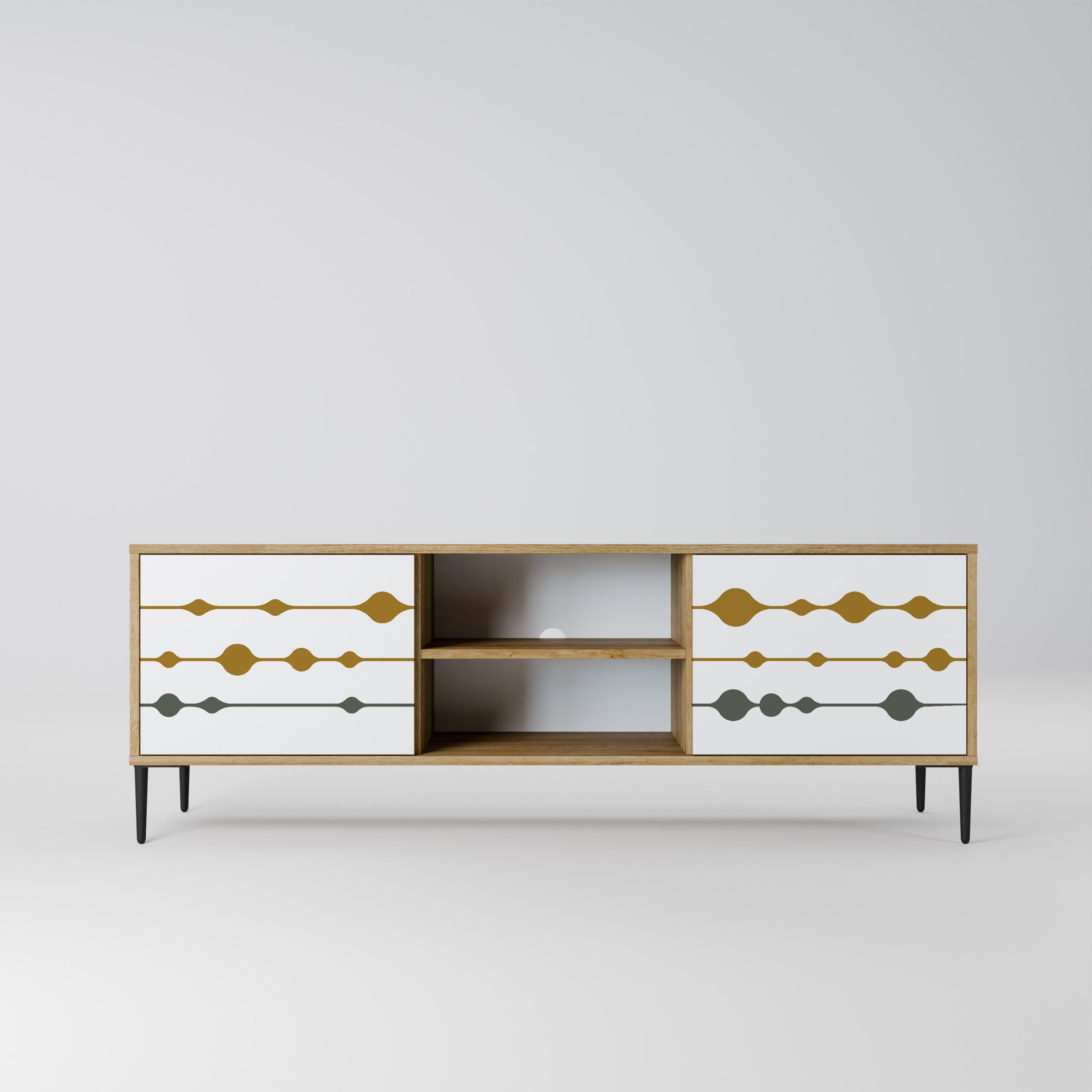 VIVID TONE 2-Door TV Stand in Oak Effect