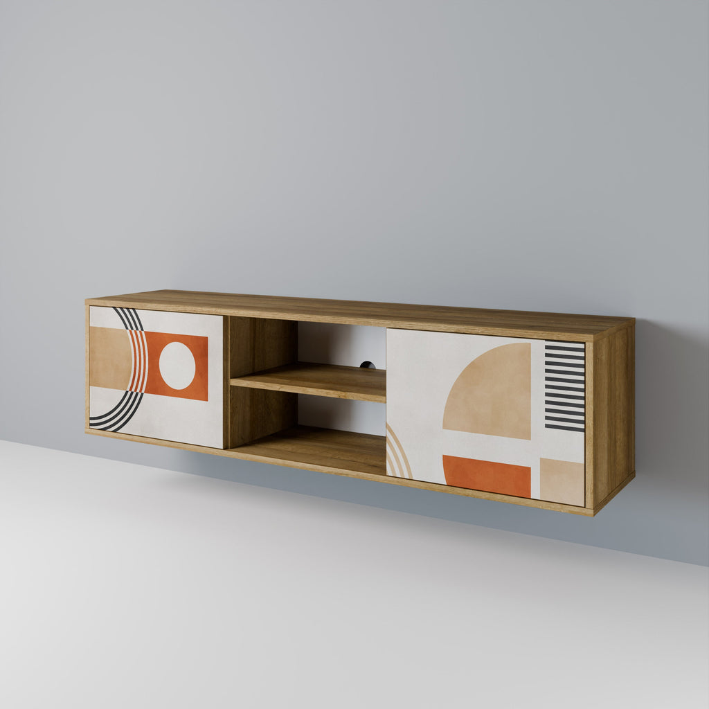 SPACE AROUND 2-Door TV Stand in Oak Effect