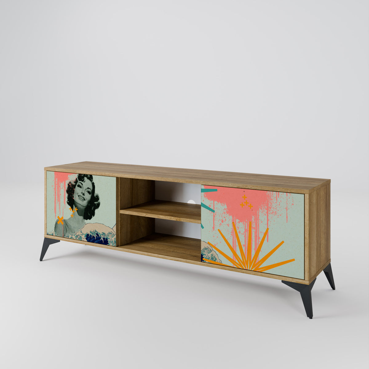 KANAGAWA BEAUTY 2-Door TV Cabinet