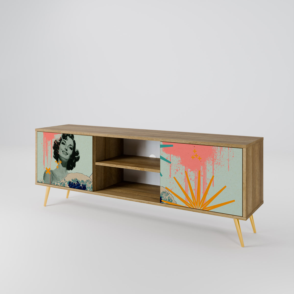KANAGAWA BEAUTY 2-Door TV Cabinet