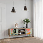 KANAGAWA BEAUTY Móvel de TV com 2 Portas em Efeito Carvalho