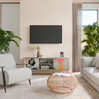 KANAGAWA BEAUTY Móvel de TV com 2 Portas em Efeito Carvalho