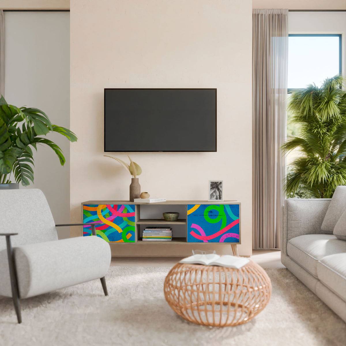 STREAMER TANGLE 2-Door TV Cabinet