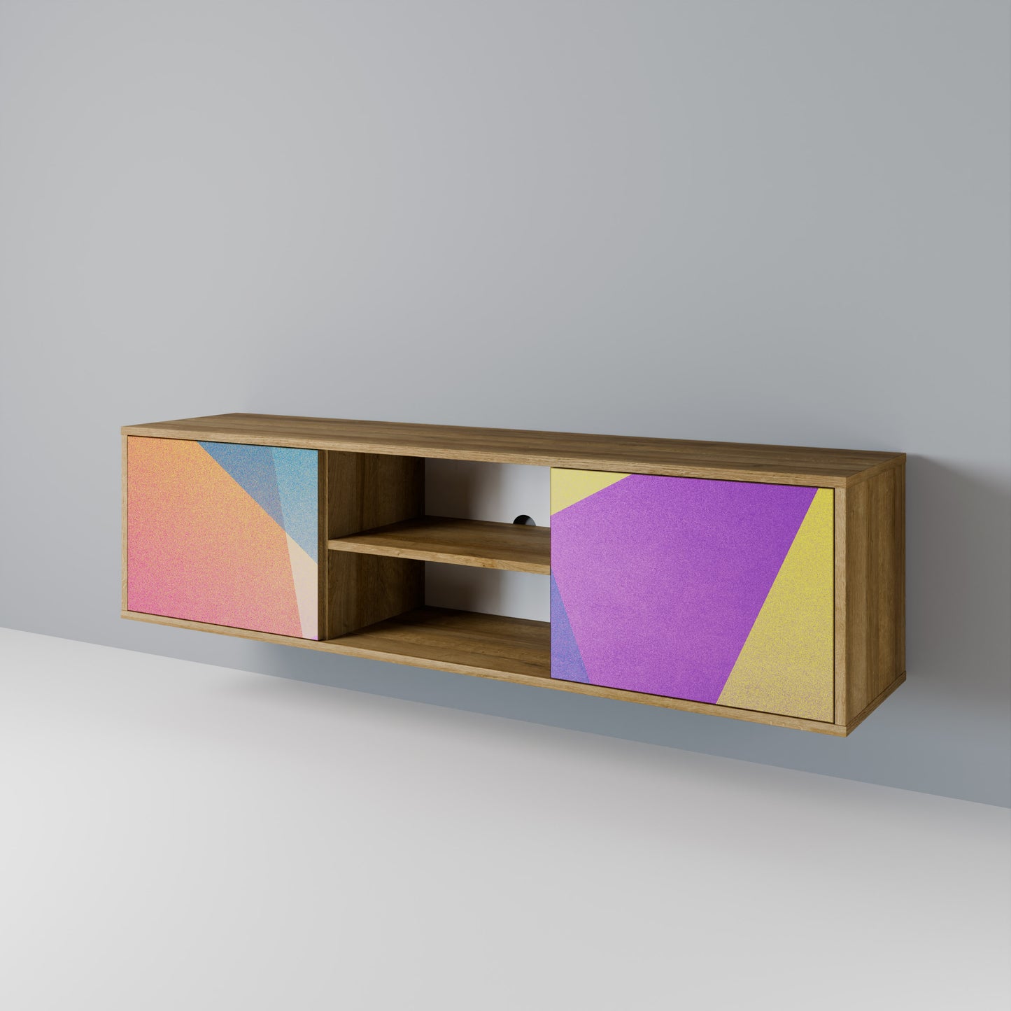 BRIGHT GEOMETRY 2-Door TV Cabinet