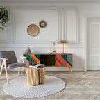 MAKESHIFT ARTISTRY Móvel de TV com 2 Portas em Efeito Carvalho