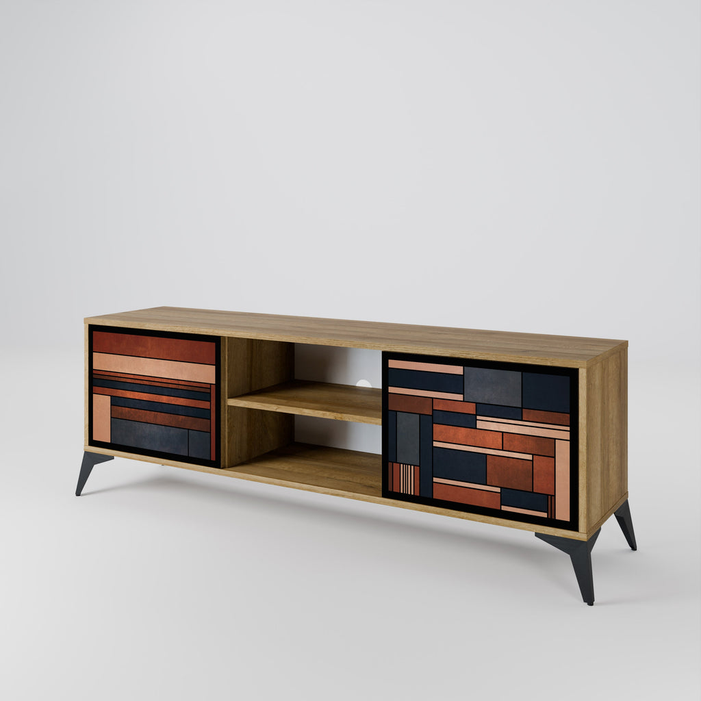 INTREPID FORMATION 2-Door TV Stand in Oak Effect