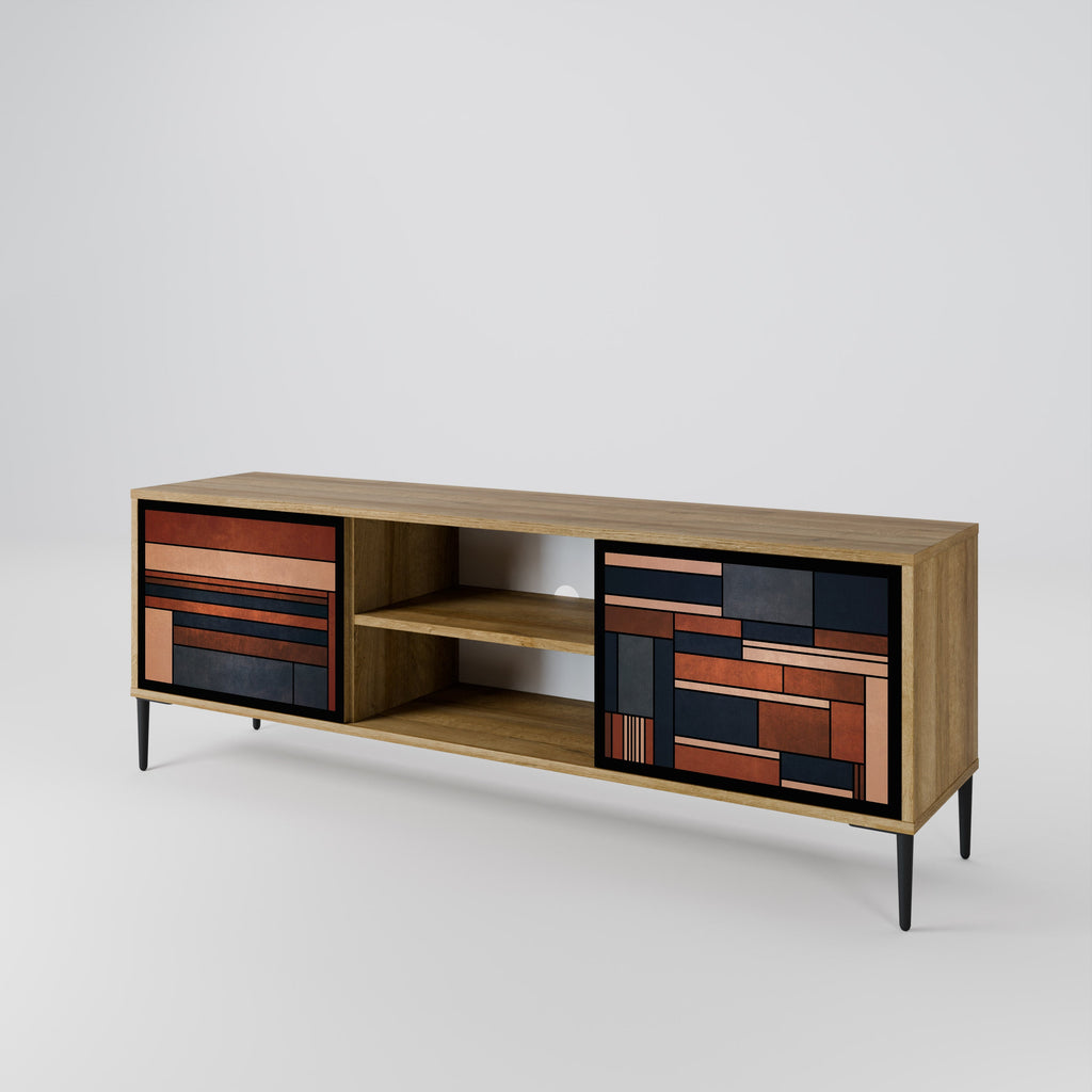 INTREPID FORMATION 2-Door TV Stand in Oak Effect