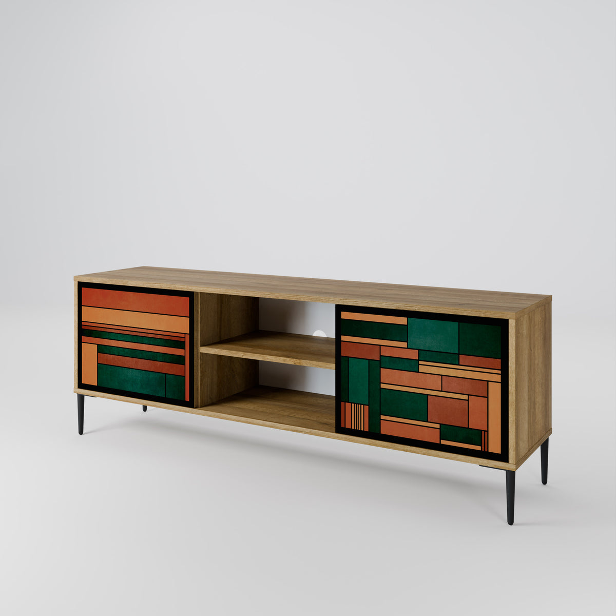EARTHY FIGURES 2-Door TV Cabinet