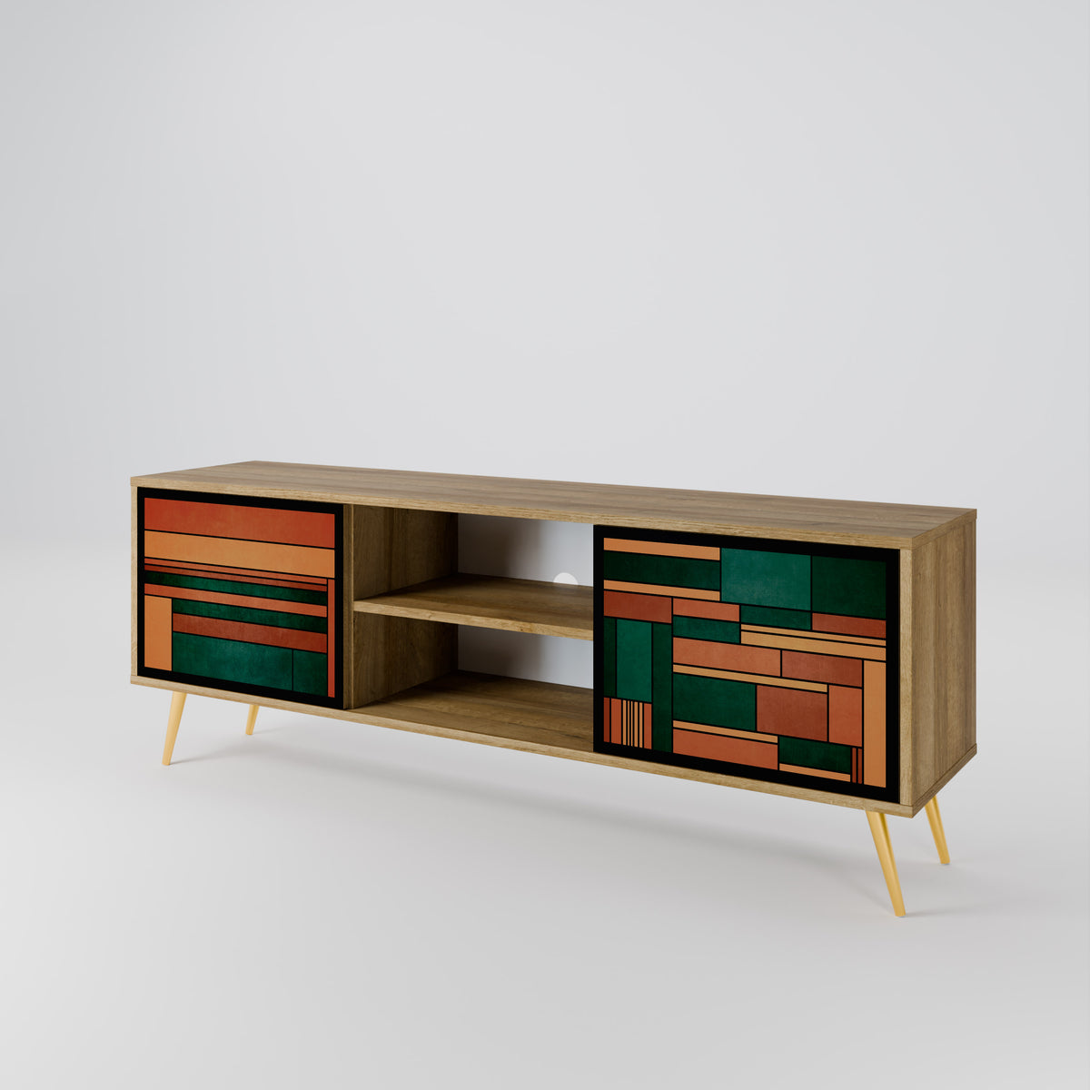EARTHY FIGURES 2-Door TV Cabinet