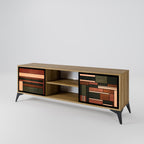 FIGURES OF NATURE 2-Door TV Stand in Oak Effect