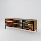 FIGURES OF NATURE 2-Door TV Stand in Oak Effect