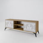 THAI GRAY 2-Door TV Stand in Oak Effect