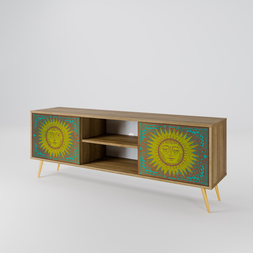 SUNSHINE EULOGY 2-Door TV Stand in Oak Effect