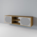 POLYGON ILLUSION 2-Door TV Stand in Oak Effect