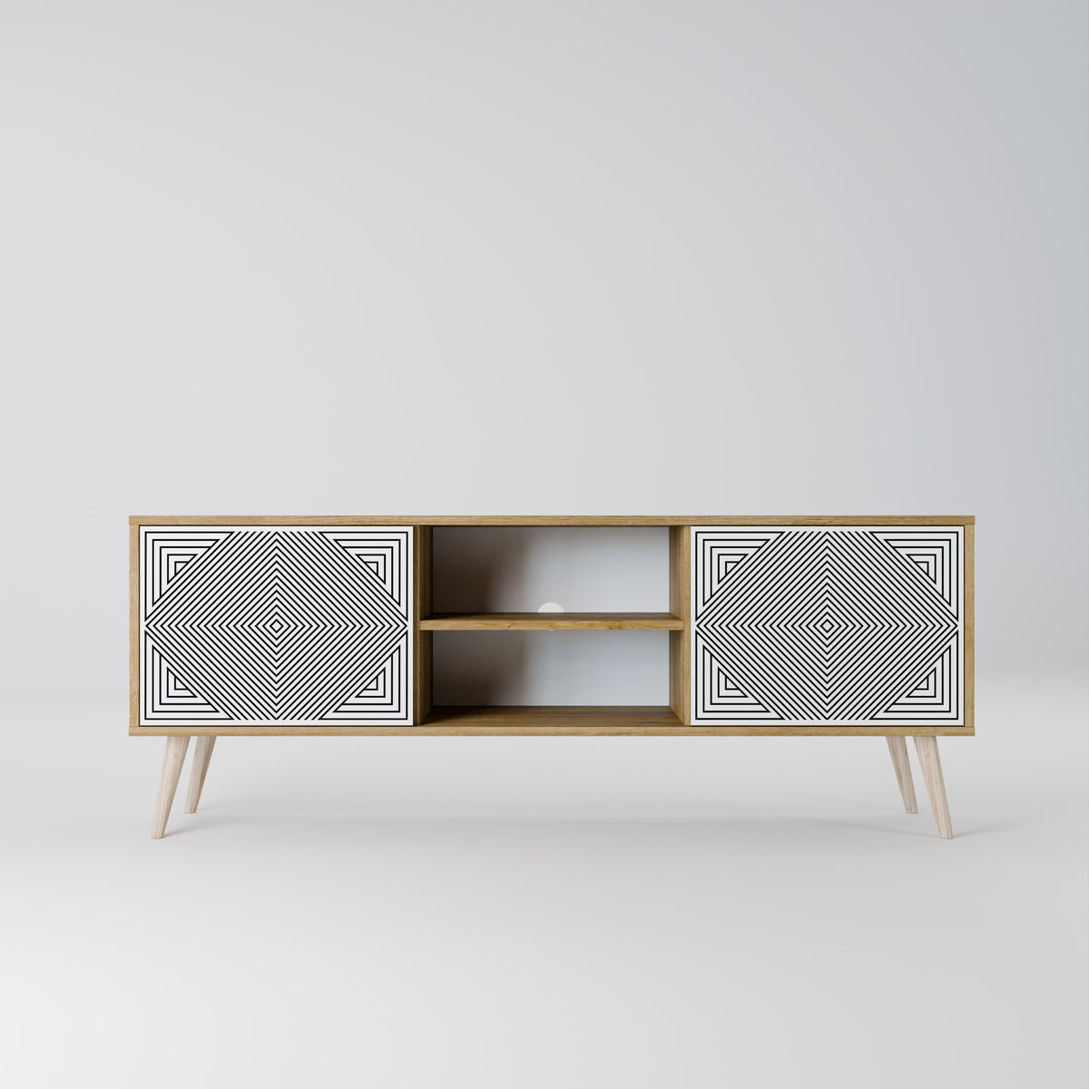 POLYGON ILLUSION 2-Door TV Cabinet