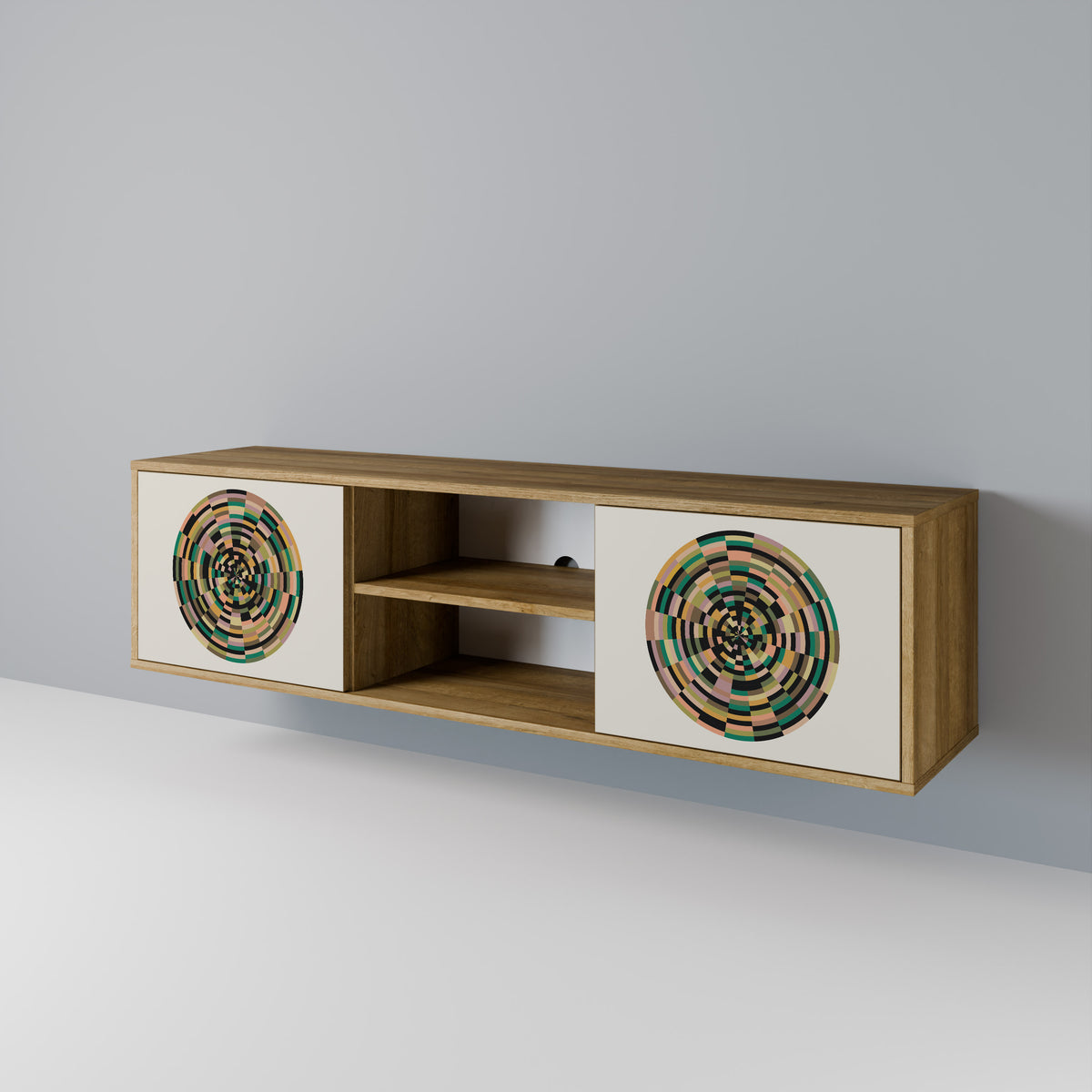 GREEN CIRCLES 2-Door TV Cabinet