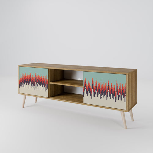 CHROMA CONTOURS Móvel de TV com 2 Portas em Efeito Carvalho