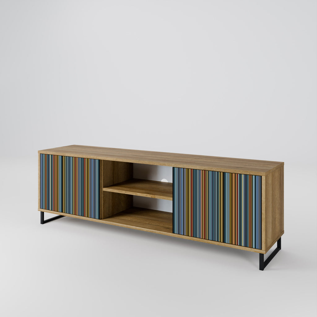 LINEOUT SPECTRUM 2-Door TV Stand in Oak Effect