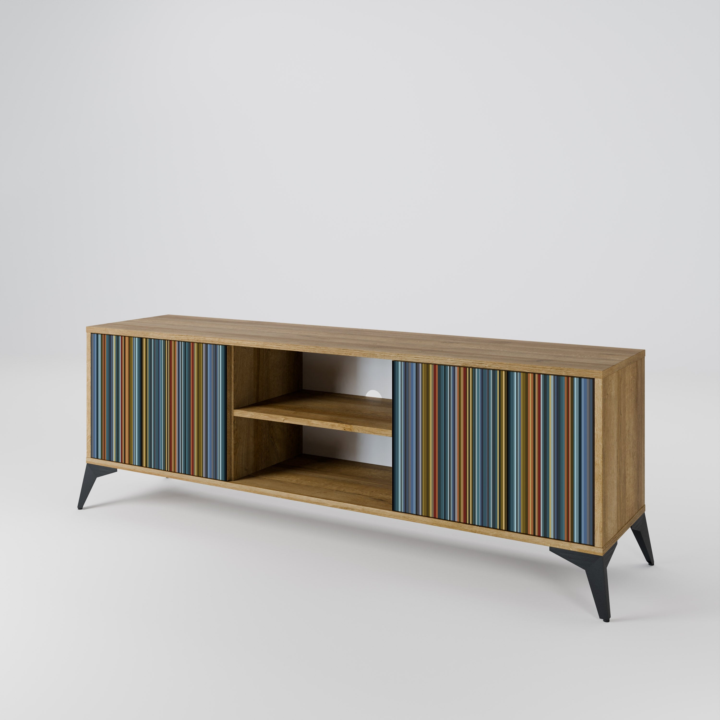 LINEOUT SPECTRUM 2-Door TV Stand in Oak Effect