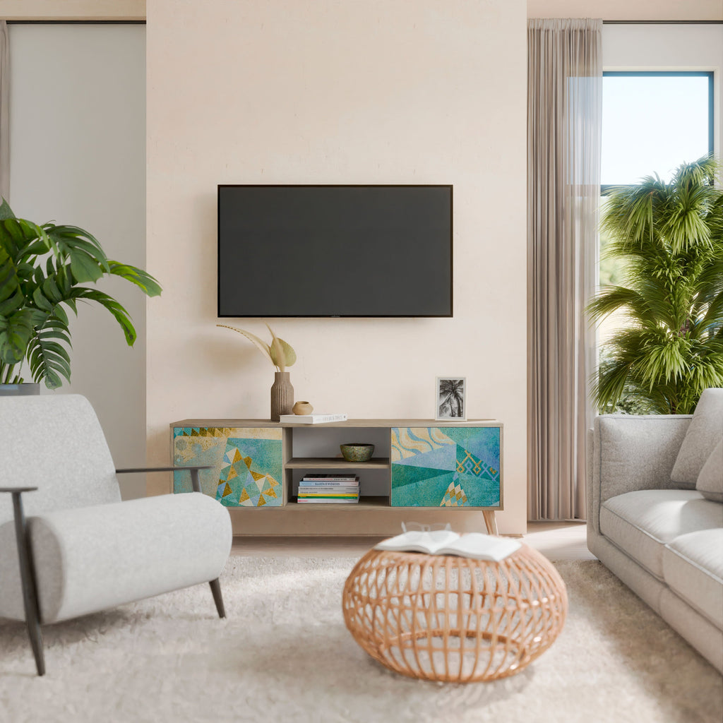 SPECTRUM SPLENDOR 2-Door TV Stand in Oak Effect